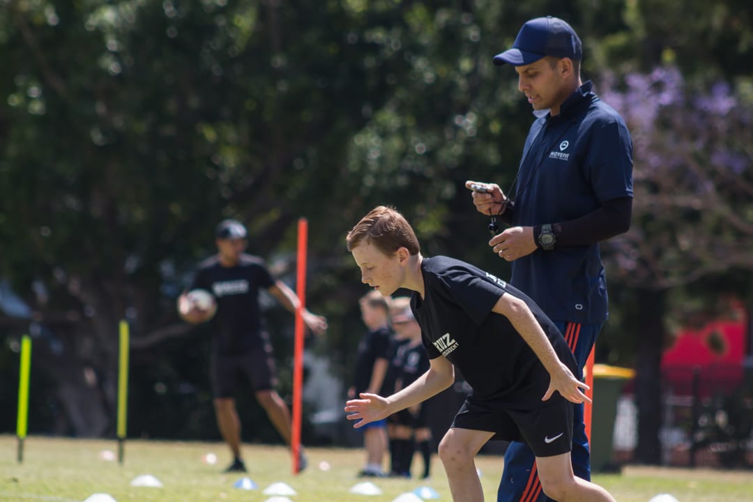 Jugador durante una accion tecnica del test europeo